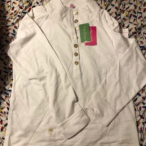 XL NWT white captain popover